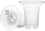 Maymom - LONG - Silicone flange reducing inserts for Medela/Spectra/Ameda 25/24 mm shields.  2pc - New Baby New Paltz