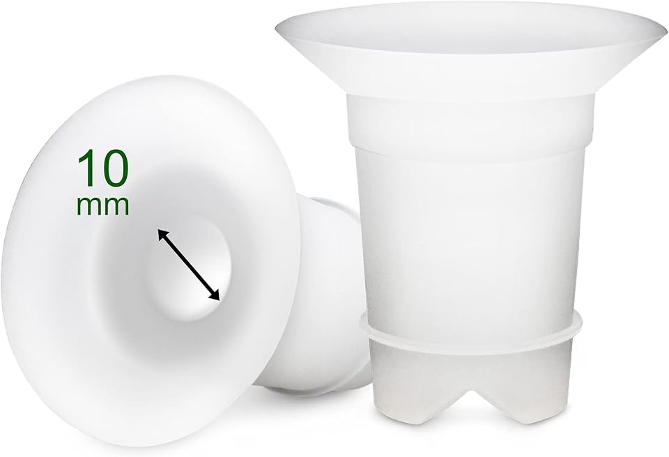Maymom - LONG - Silicone flange reducing inserts for Medela/Spectra/Ameda 25/24 mm shields.  2pc - New Baby New Paltz