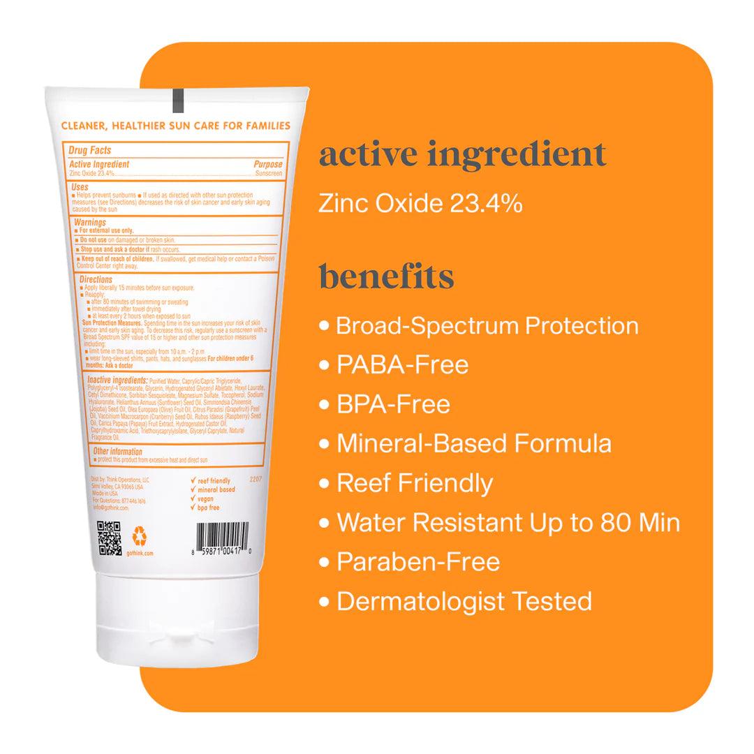 Thinkbaby Safe Sunscreen (6oz) - Family Size - New Baby New Paltz