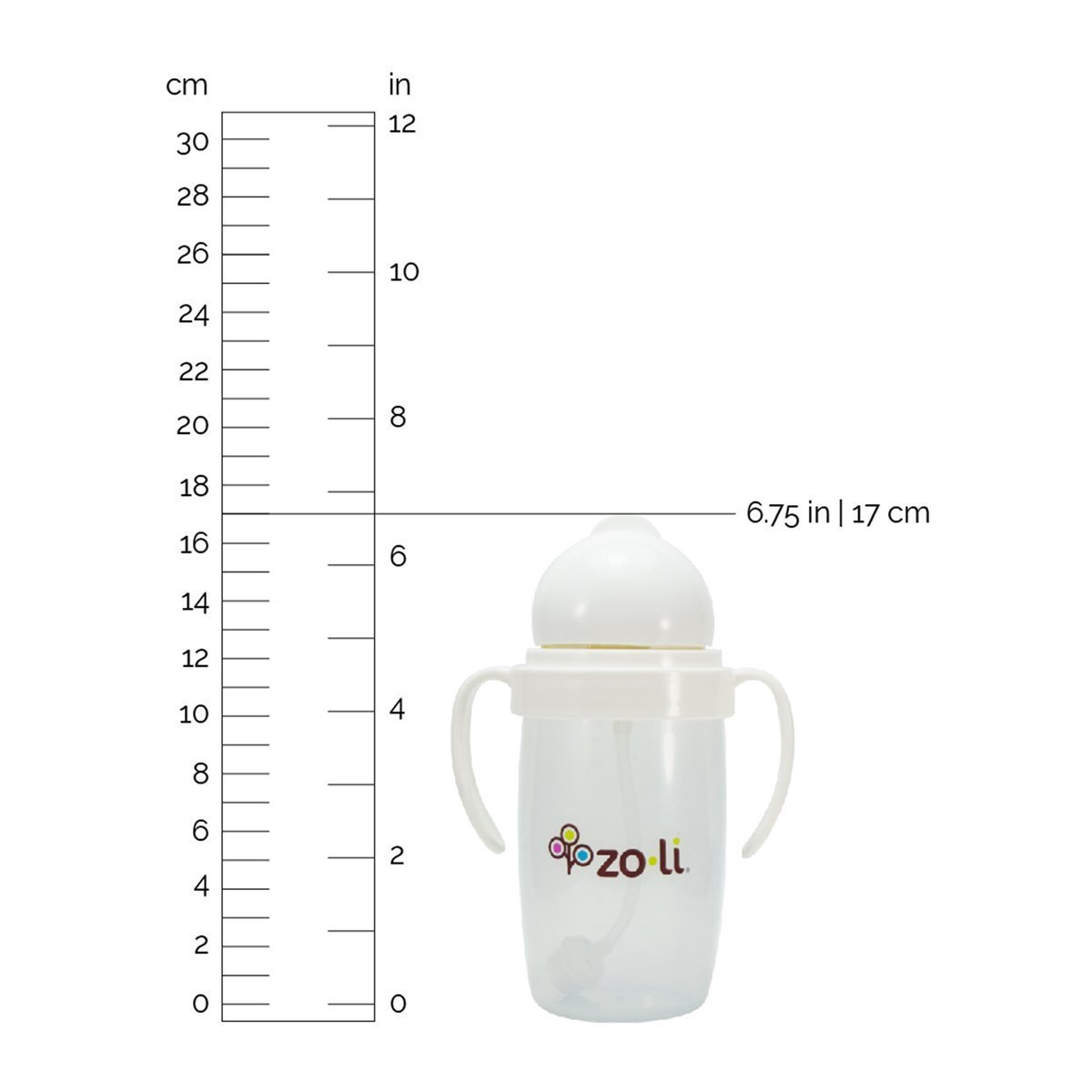 ZoLi BOT 2.0 Straw Sippy Cup - Grey - New Baby New Paltz