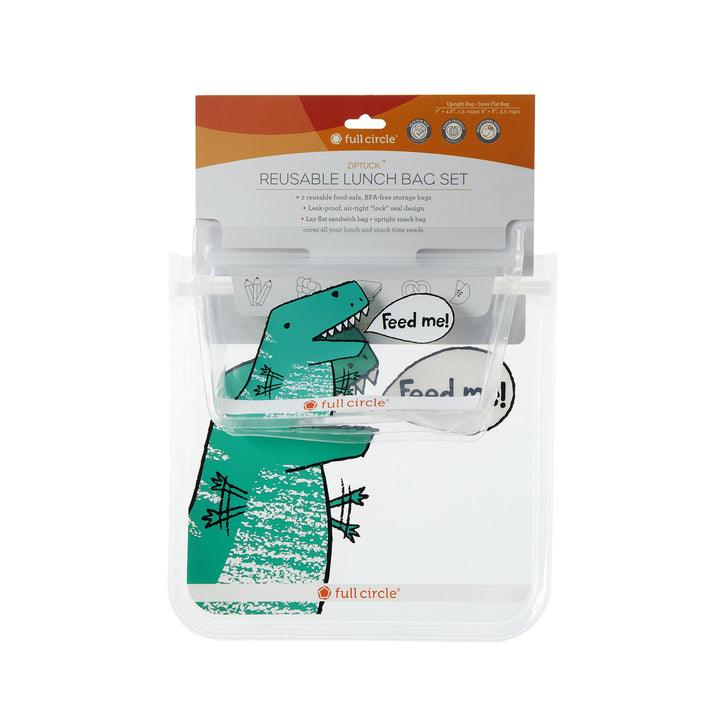 Full Circle Ziptuck Reusable Lunch Set - 2 Bags - Sandwich & Snack - New Baby New Paltz