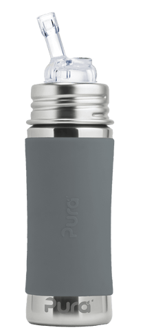Pura Kiki® 9oz Insulated Straw Bottle: Slate Sleeve - New Baby New Paltz