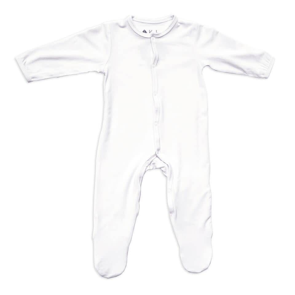 Kyte Baby Footie - 0-3 Months - Cloud white - New Baby New Paltz