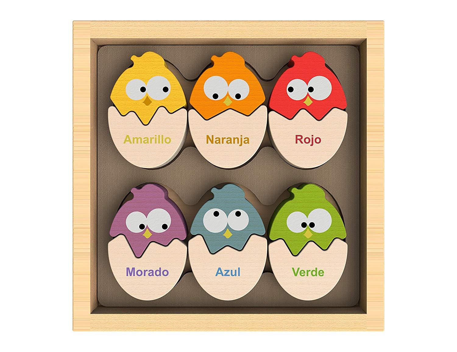 BeginAgain Color N Egg Bilingual Spanish Sorter Puzzle - New Baby New Paltz