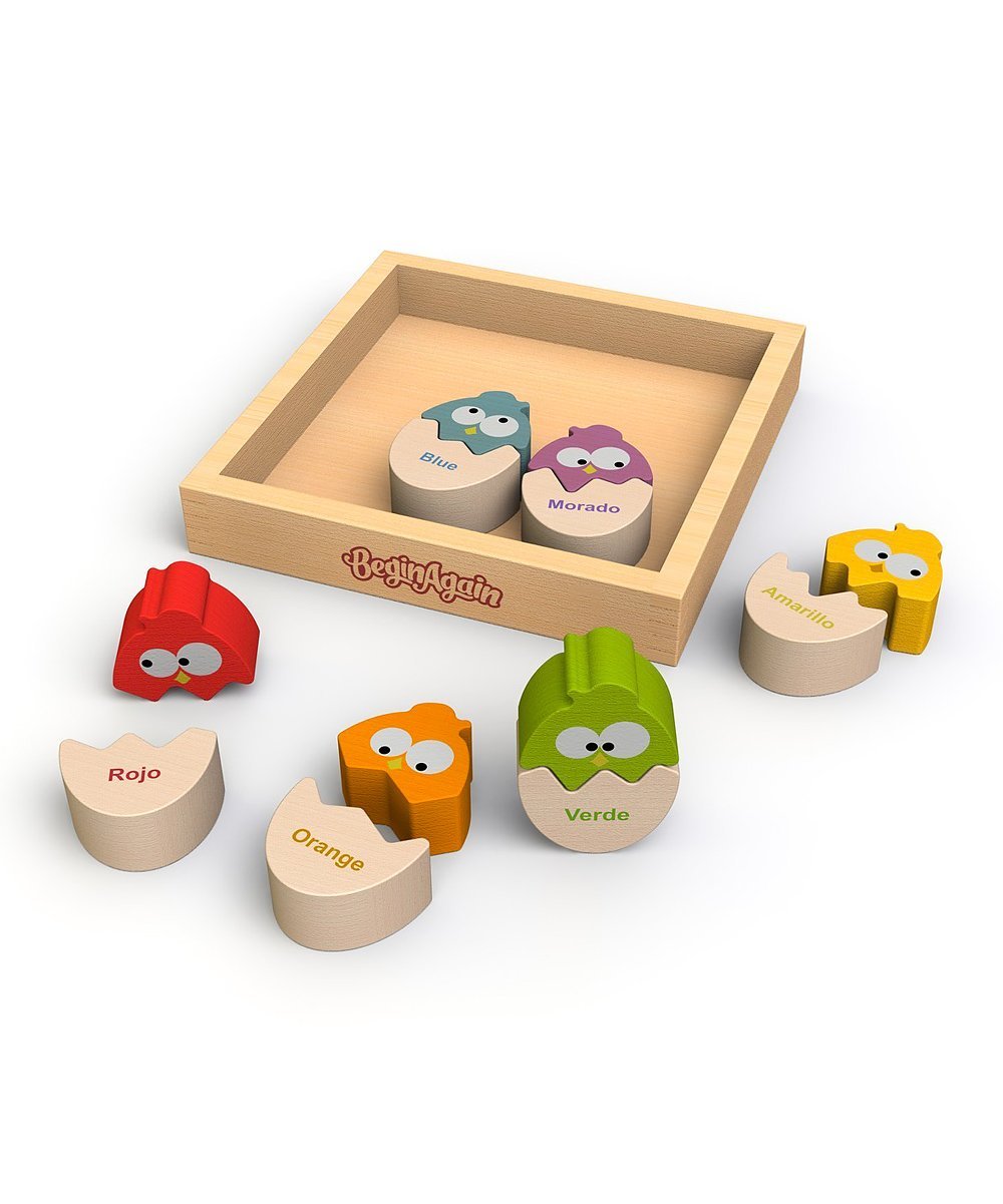 BeginAgain Color N Egg Bilingual Spanish Sorter Puzzle - New Baby New Paltz