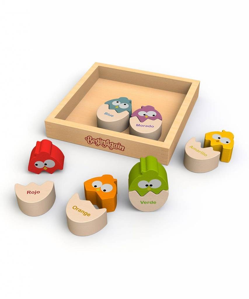 BeginAgain Color N Egg Bilingual Spanish Sorter Puzzle - New Baby New Paltz