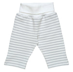 Under The Nile Baby Yoga Fold-over Waist Pant - Organic Cotton Grey Stripe - New Baby New Paltz