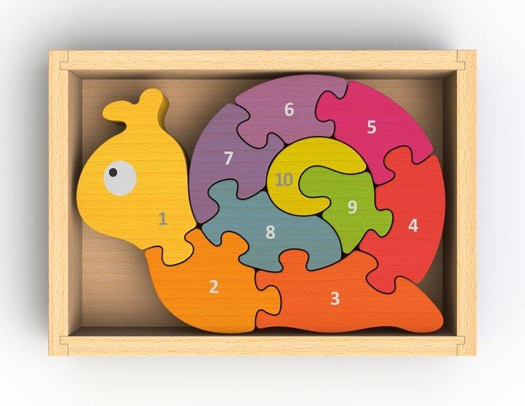 Counting Rainbows, Wooden Number Puzzle