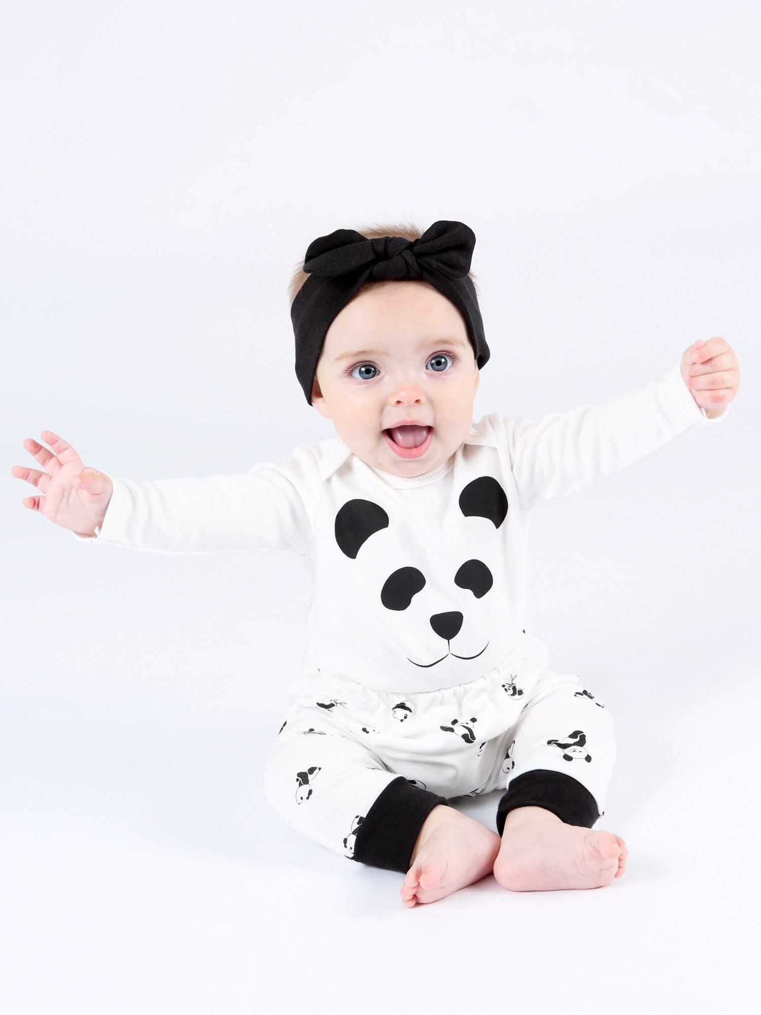 Under The Nile Panda Print Set 3-6 M - New Baby New Paltz
