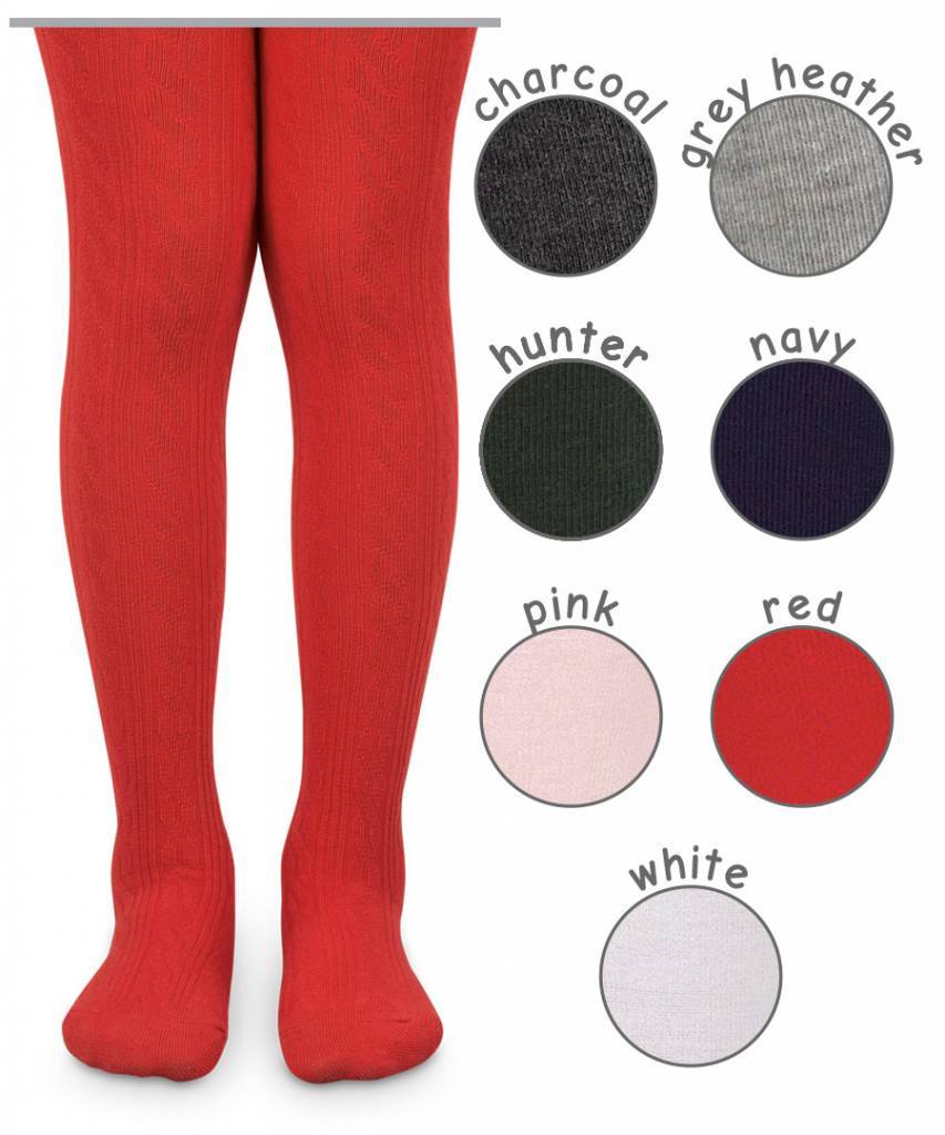 Jefferies Cable Knit Tights White 18-24M - New Baby New Paltz