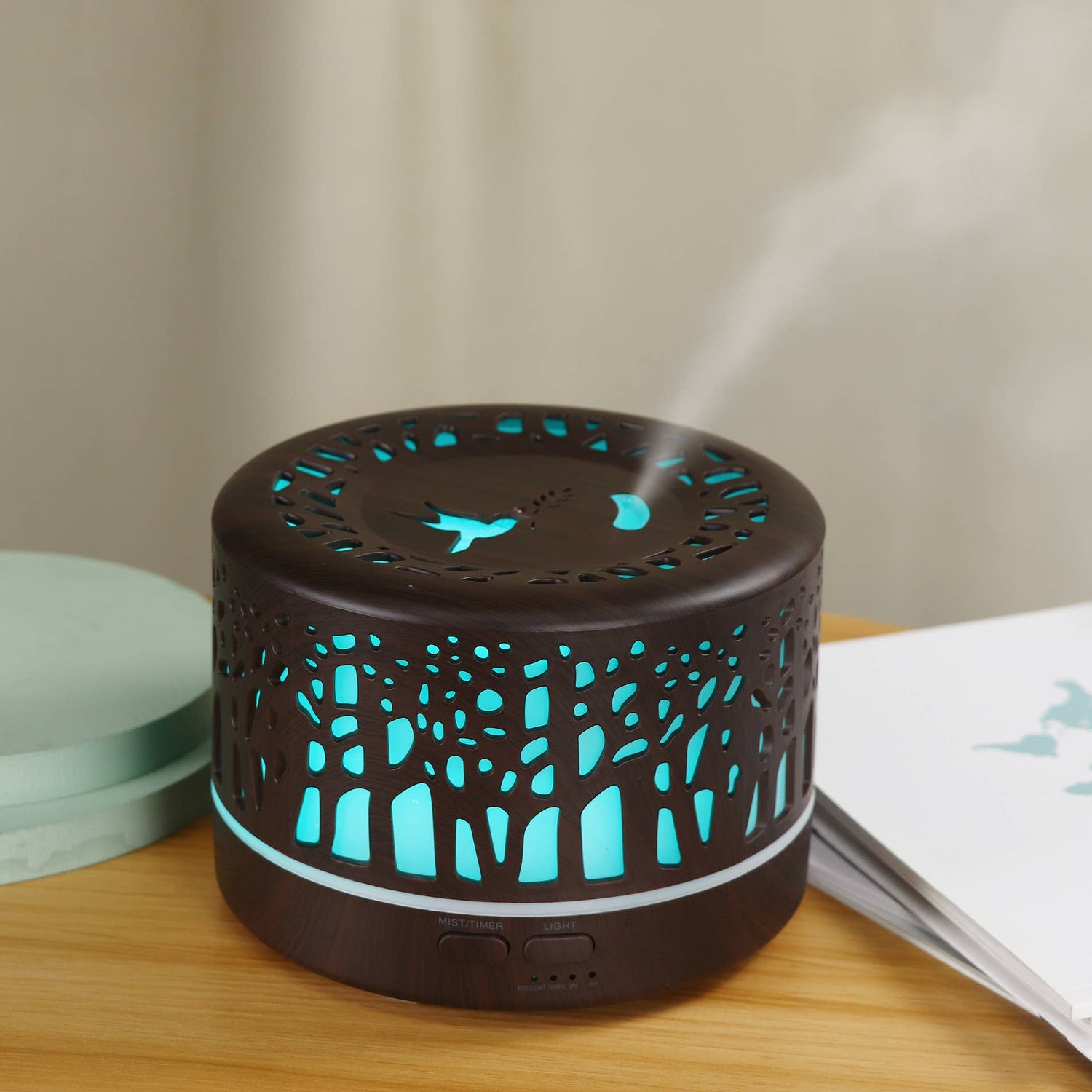 Wild Essentials - Designer 700ml Ultrasonic 5 in 1 Home Diffuser, Dark Trees