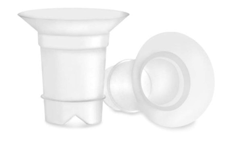 Maymom - LONG - Silicone flange reducing inserts for Medela/Spectra/Ameda 25/24 mm shields.  2pc