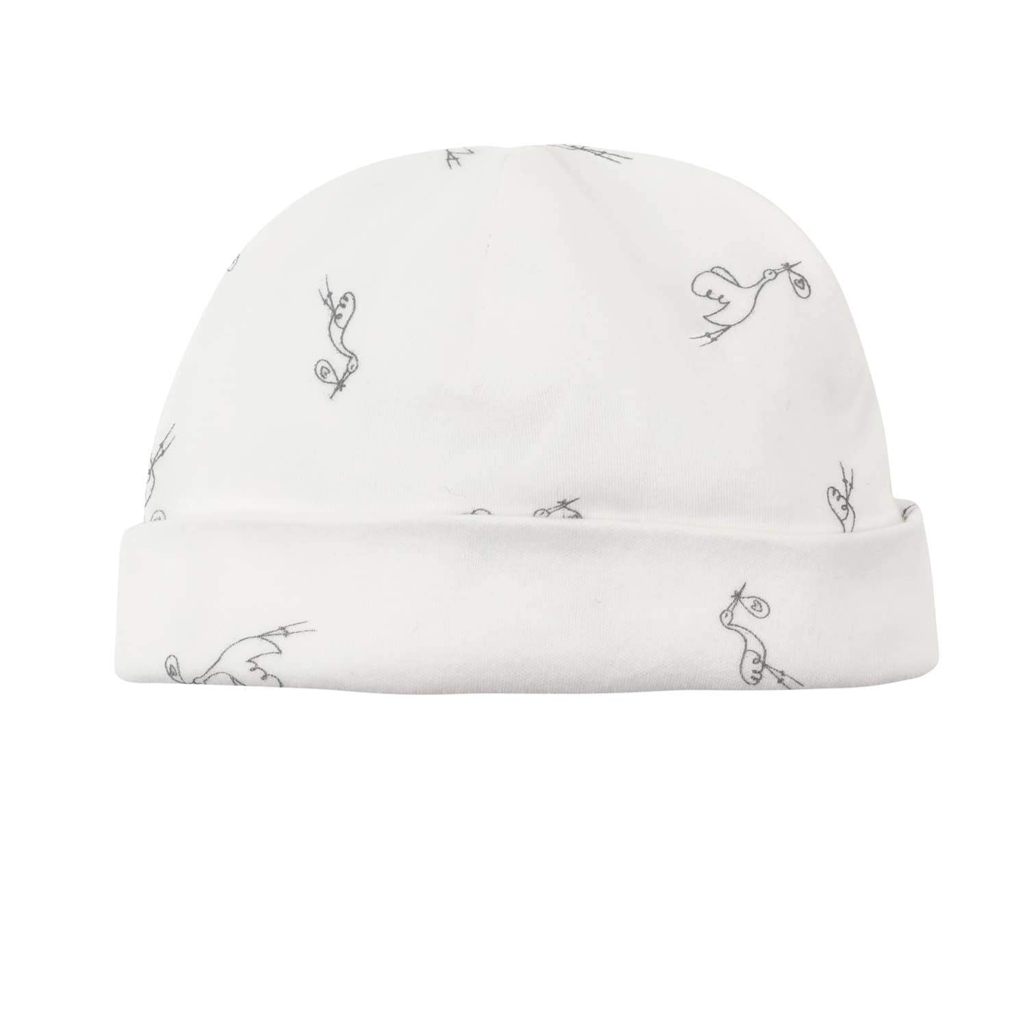 Under The Nile Baby Beanie - Stork Print - New Baby New Paltz