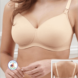 Royce Wire free t-shirt bra on a white model with brown hair