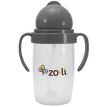 ZoLi BOT 2.0 Straw Sippy Cup - Grey - New Baby New Paltz