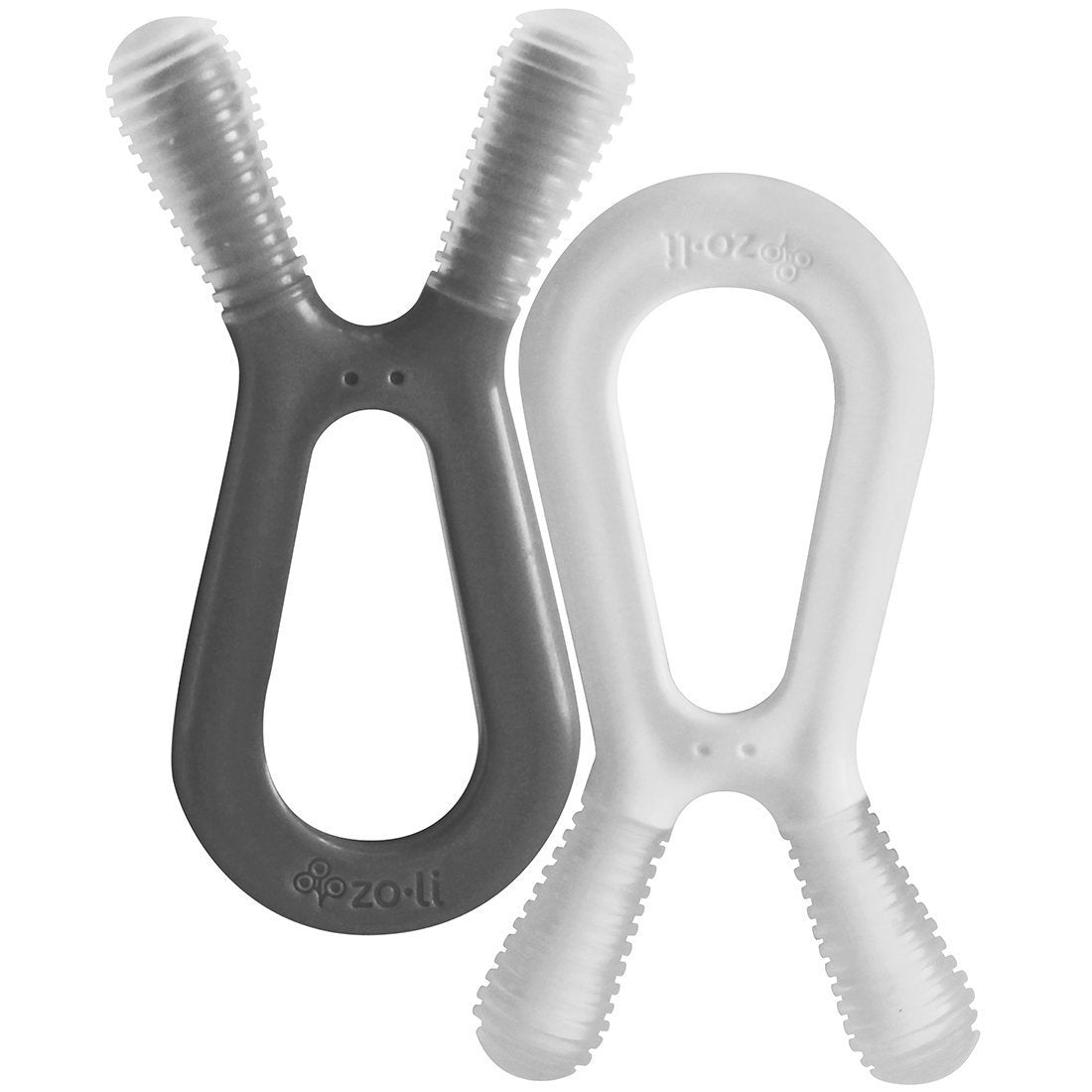 ZoLi Grey and White Bunny Teethers - New Baby New Paltz