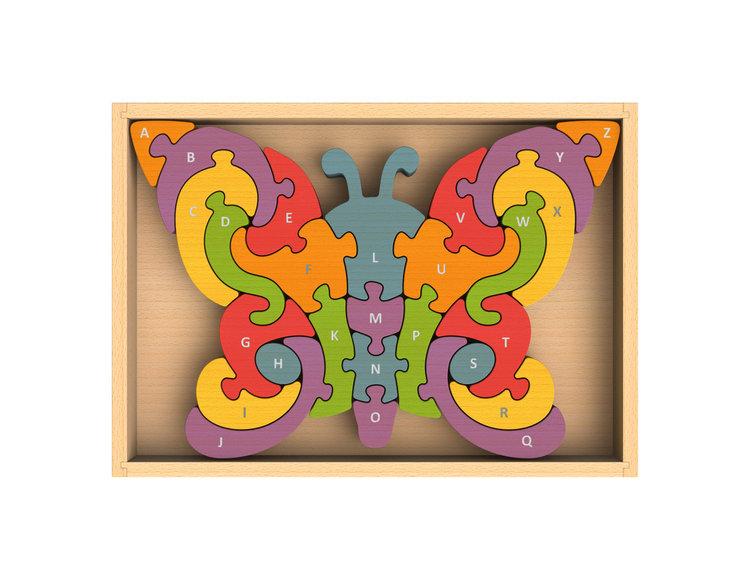 BeginAgain Butterfly A - Z Learning Counting Puzzle - New Baby New Paltz