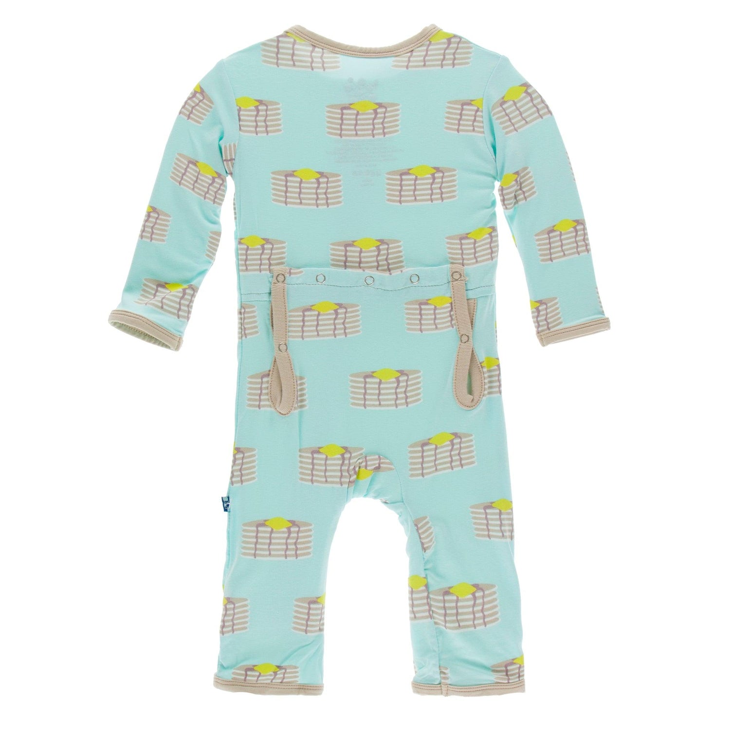 Kickee Pants Print Coverall with Zipper in Summer Sky Pancakes - New Baby New Paltz