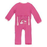 Kickee Pants Holiday Applique Coverall in Flamingo Rainbow Baby - New Baby New Paltz
