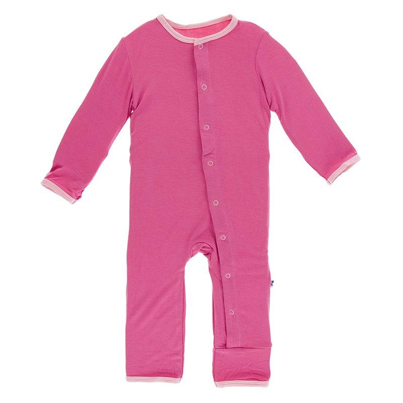 Kickee Pants Holiday Applique Coverall in Flamingo Rainbow Baby - New Baby New Paltz