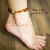 Inspired By Finn Baltic Amber Anklet 8" - New Baby New Paltz