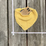 Hand Knit Dish Rag Style Drooly Bib