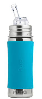 Pura Kiki® 9oz Insulated Straw Bottle: Slate Sleeve - New Baby New Paltz