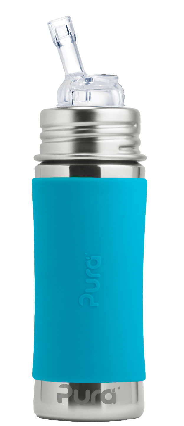 Pura Kiki® 9oz Insulated Straw Bottle: Slate Sleeve - New Baby New Paltz