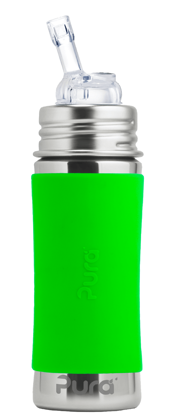 Pura Kiki® 9oz Insulated Straw Bottle: Slate Sleeve - New Baby New Paltz