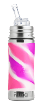 Pura Kiki® 9oz Insulated Straw Bottle: Slate Sleeve - New Baby New Paltz