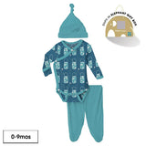 Kimono Newborn Gift Set with Elephant Box - Preemie - New Baby New Paltz