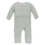 Kickee Pants Print Coverall with Zipper in Iridescent Mermaid Scales - New Baby New Paltz