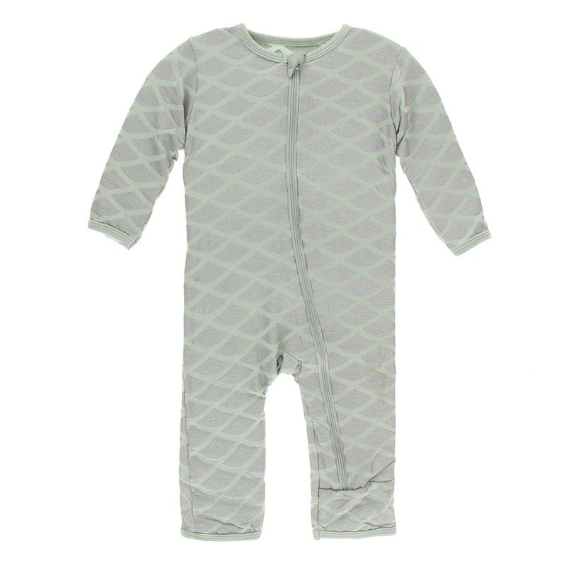 Kickee Pants Print Coverall with Zipper in Iridescent Mermaid Scales - New Baby New Paltz