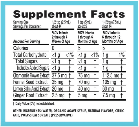 Zarbee's gripe water deals ingredients