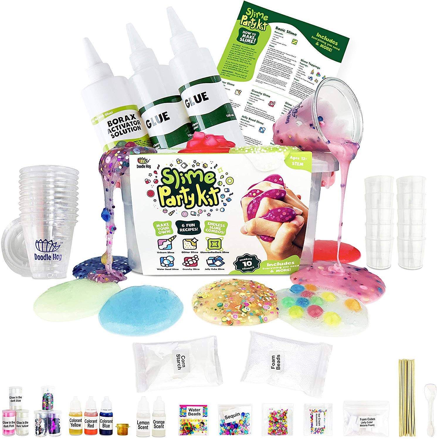 Doodle Hog Unicorn Slime Making Kit for 10 Girls and Boys - New Baby New Paltz