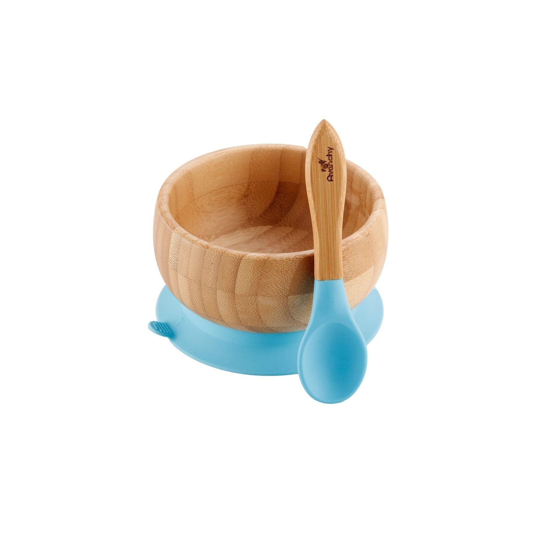 Avanchy Bamboo Suction Baby Bowl + Spoon - New Baby New Paltz