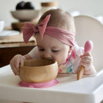 Avanchy Bamboo Suction Baby Bowl + Spoon - New Baby New Paltz