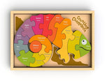 BeginAgain Counting Chameleon Bilingual Puzzle - New Baby New Paltz