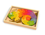 BeginAgain Counting Chameleon Bilingual Puzzle - New Baby New Paltz