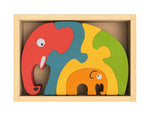 BeginAgain Elephant Family Puzzle - New Baby New Paltz