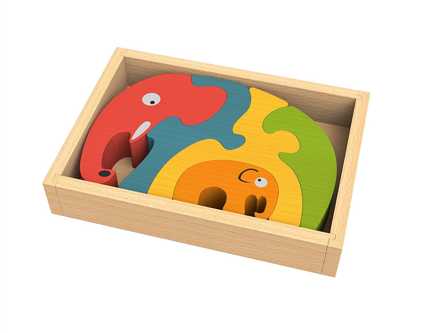 BeginAgain Elephant Family Puzzle - New Baby New Paltz