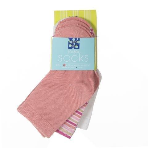Kickee Pants Socks Natural, Girl Forest Stripe, & Blush - New Baby New Paltz