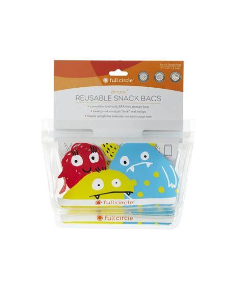 Full Circle Home ZipTuck Reusable Snack Bags - 2 Pack