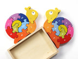 BeginAgain Number Snail Learning Counting Rainbow Puzzle - New Baby New Paltz