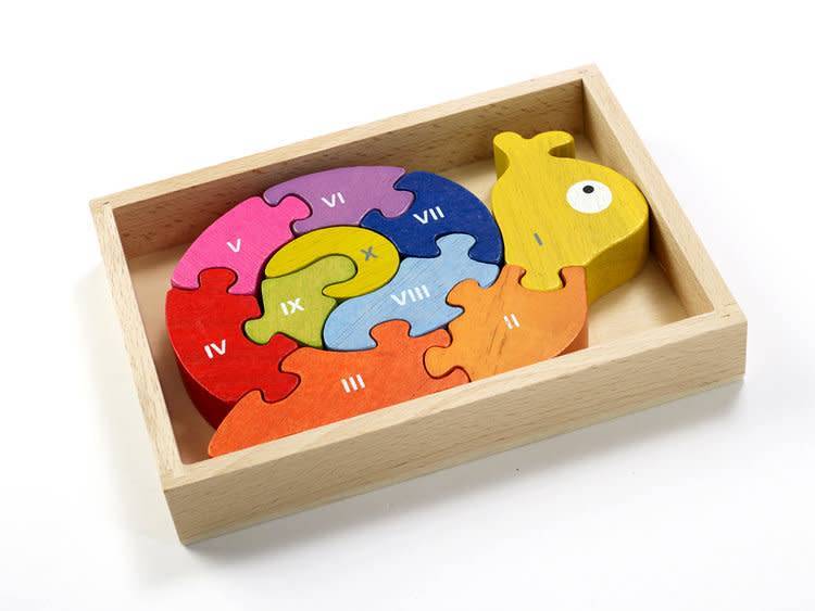 BeginAgain Number Snail Learning Counting Rainbow Puzzle - New Baby New Paltz