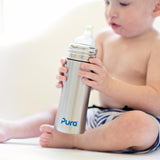 Pura Stainless Steel Sippy Bottle 11 oz - New Baby New Paltz