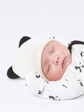 Under The Nile Long Sleeve Lap Shoulder T-Shirt Set - Panda Print-NB - New Baby New Paltz