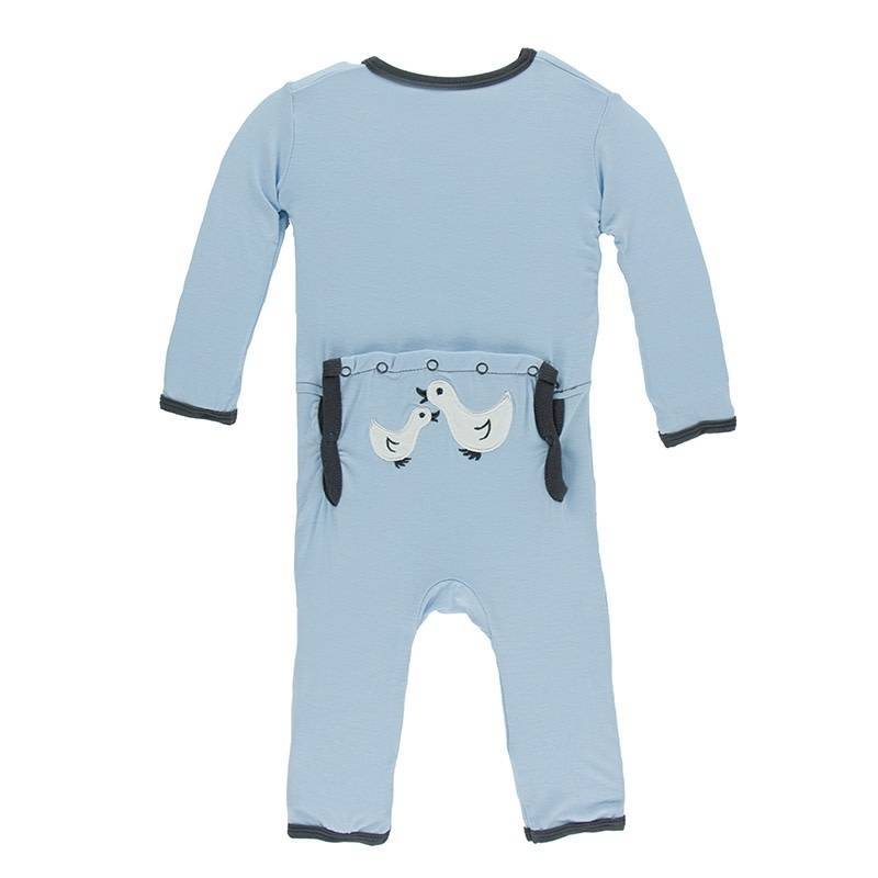 Kickee Pants Applique Coverall -Newborn, Snap - New Baby New Paltz