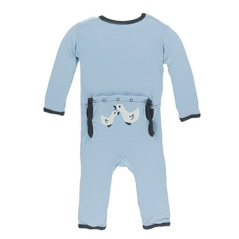 Kickee Pants Applique Coverall -Newborn, Snap - New Baby New Paltz