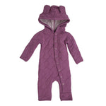 Kickee Pants Quilted Hoodie Coverall with Ears Scarlet Newborn - New Baby New Paltz